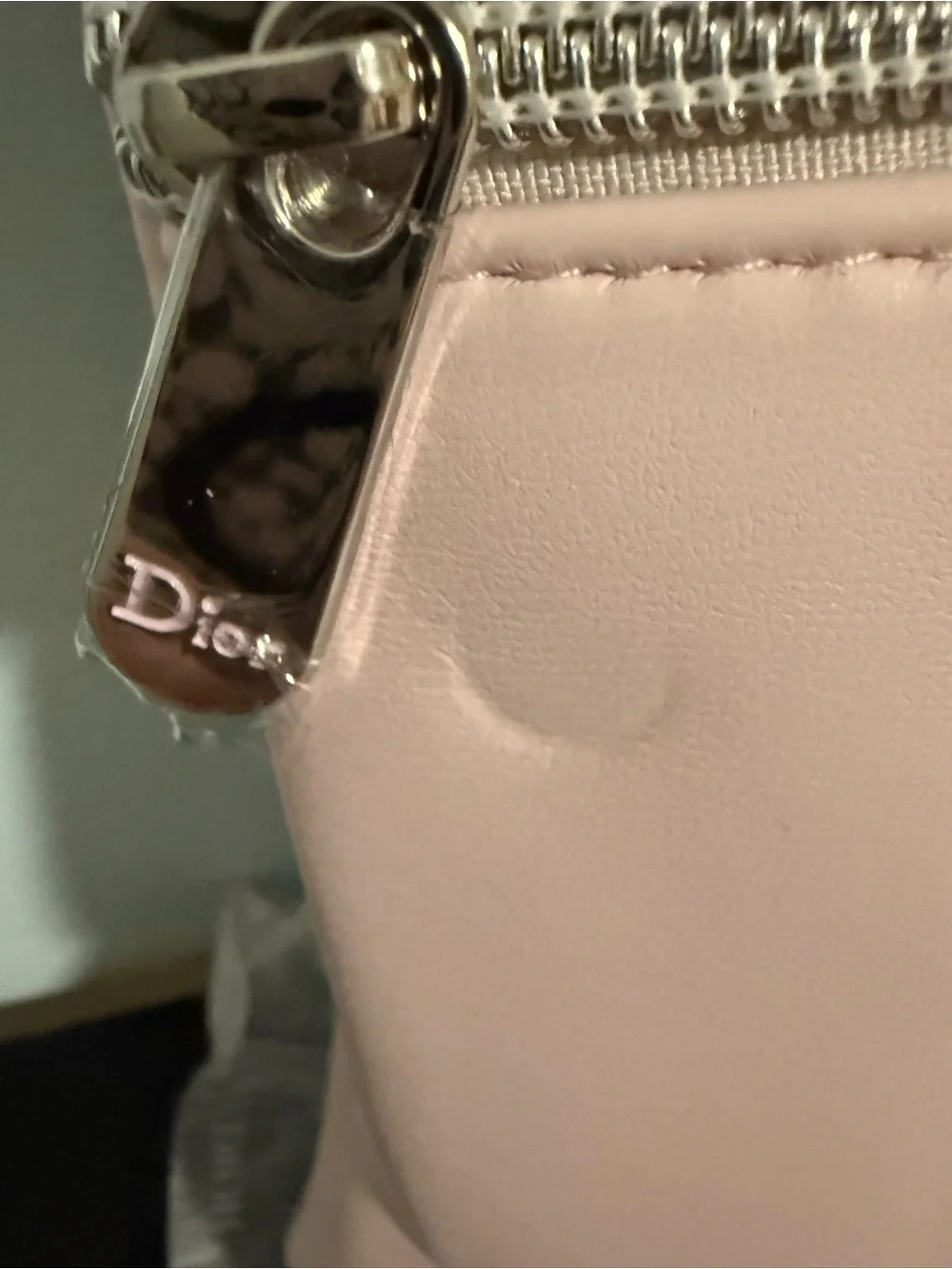 Dior Blush Pink Embossed Logo Cosmetic Pouch! New